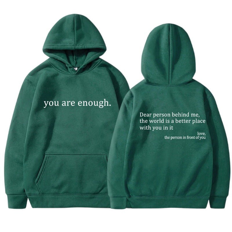 Alex | Unisex Hoodie Slogan Print Kangaroo Pocket 1