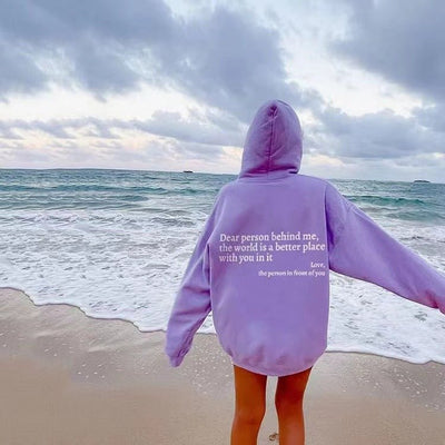 Alex | Unisex Hoodie Slogan Print Kangaroo Pocket 2