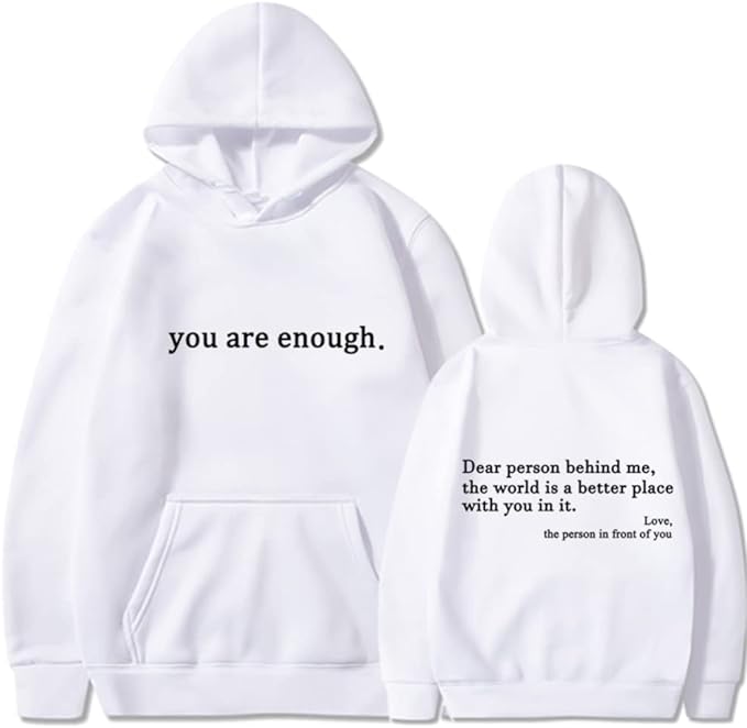 Alex | Unisex Hoodie Slogan Print Kangaroo Pocket 3