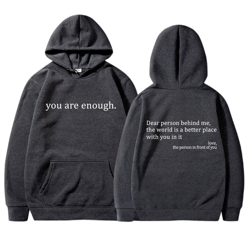 Alex | Unisex Hoodie Slogan Print Kangaroo Pocket 5