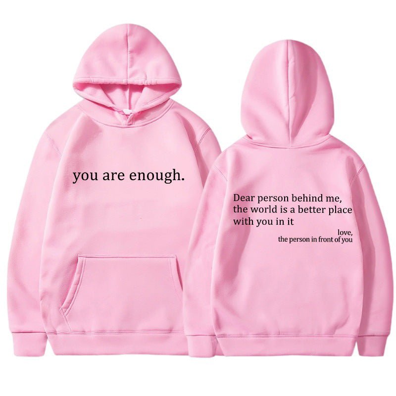 Alex | Unisex Hoodie Slogan Print Kangaroo Pocket 7