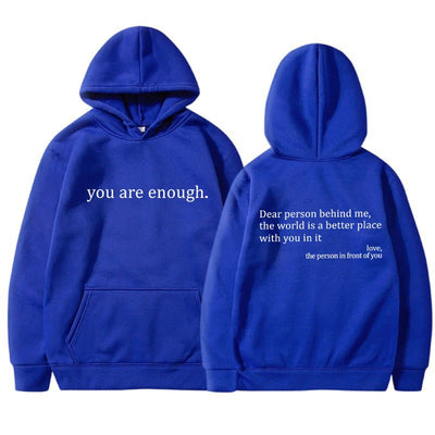 Alex | Unisex Hoodie Slogan Print Kangaroo Pocket 9