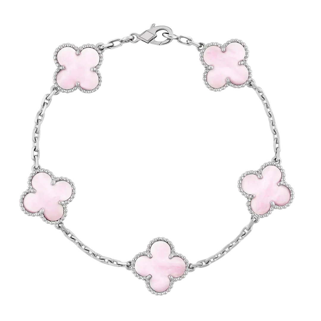 Ava | Cloverleaf Black Silver Necklace 1