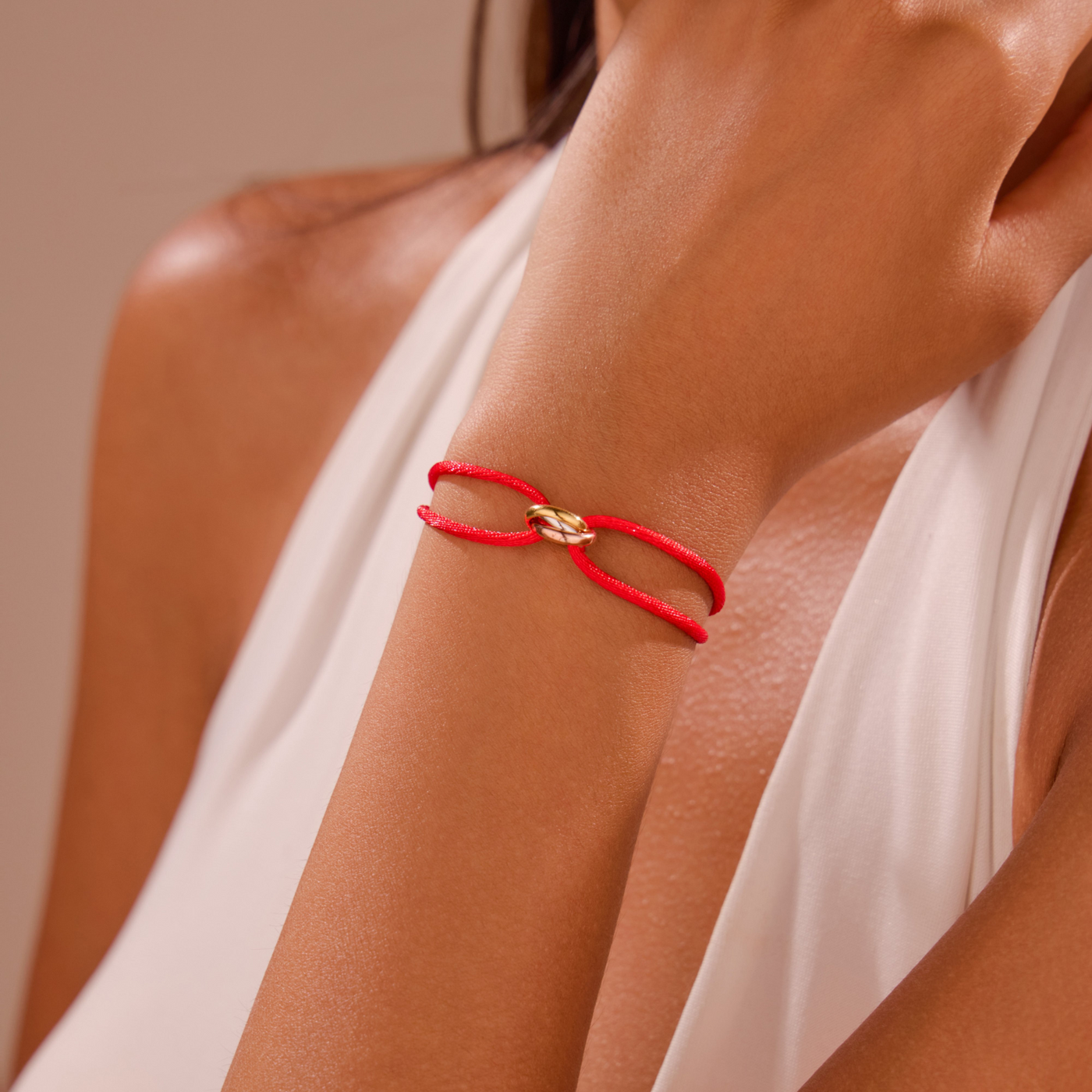 Ava | Women's Adjustable Trinity Bracelet with Interlocking Design 5