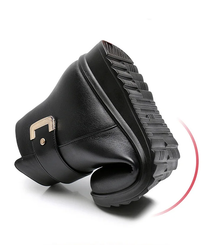 Barbara | Women's Black Plush-Lined Ankle Boots 5