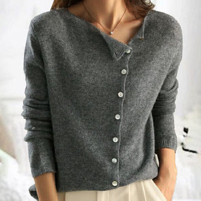 Camille | Women's Wool Cardigan With Side Closure 0