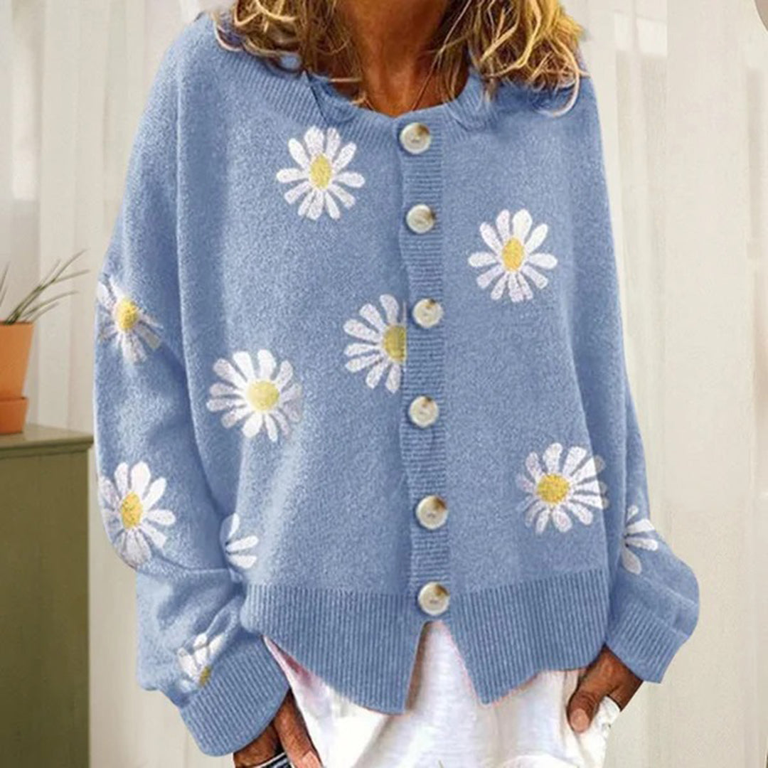 Clara | Women's Daisy Knit Cardigan with Button-Up Design 6