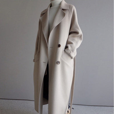 Darcy | Women's Long Wool Blend Trench Coat 3