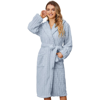Diana | Women's Bathrobe with Hood and Pockets 2