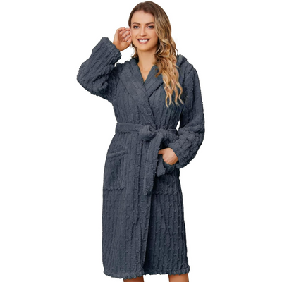 Diana | Women's Bathrobe with Hood and Pockets 3
