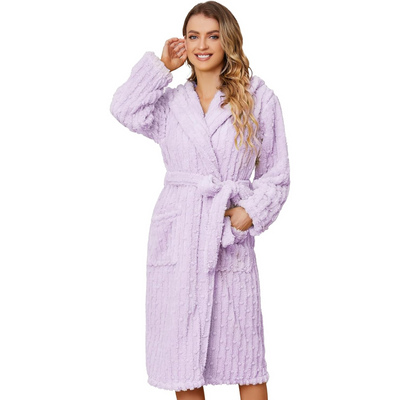 Diana | Women's Bathrobe with Hood and Pockets 4