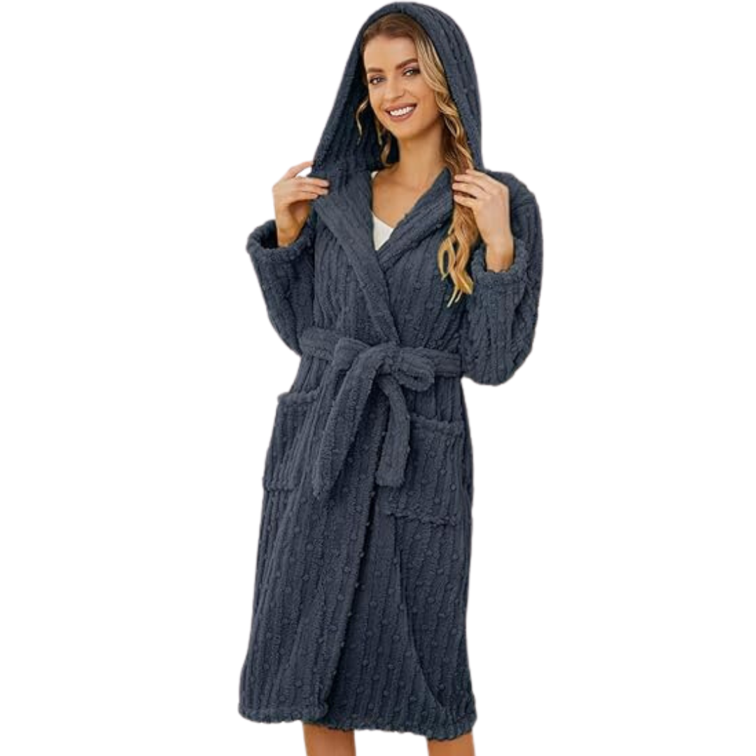 Diana | Women's Bathrobe with Hood and Pockets 5