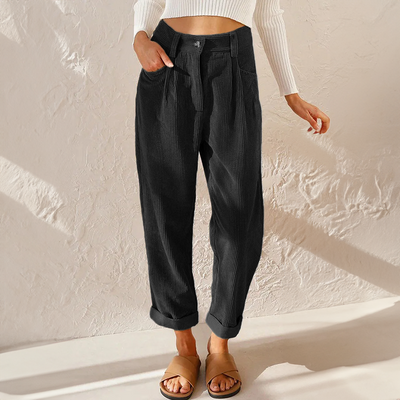 Elise | Women's Casual Corduroy Pants With Elastic Waistband 6