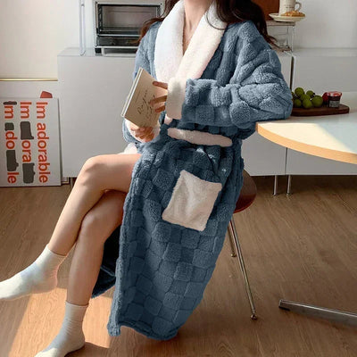 Esmee | Feline Flannel Bathrobe Thicker Design 2