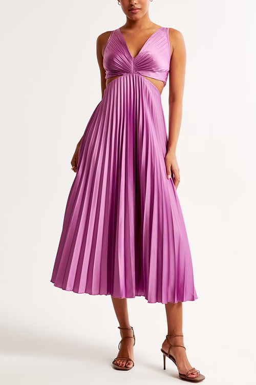 Grace | Women's Pleated Midi Evening Dress 2