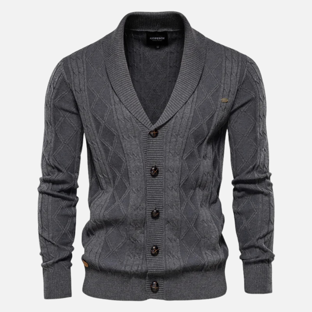 Henry | Men’s Cardigan Argyle Pattern Light Stretch 0