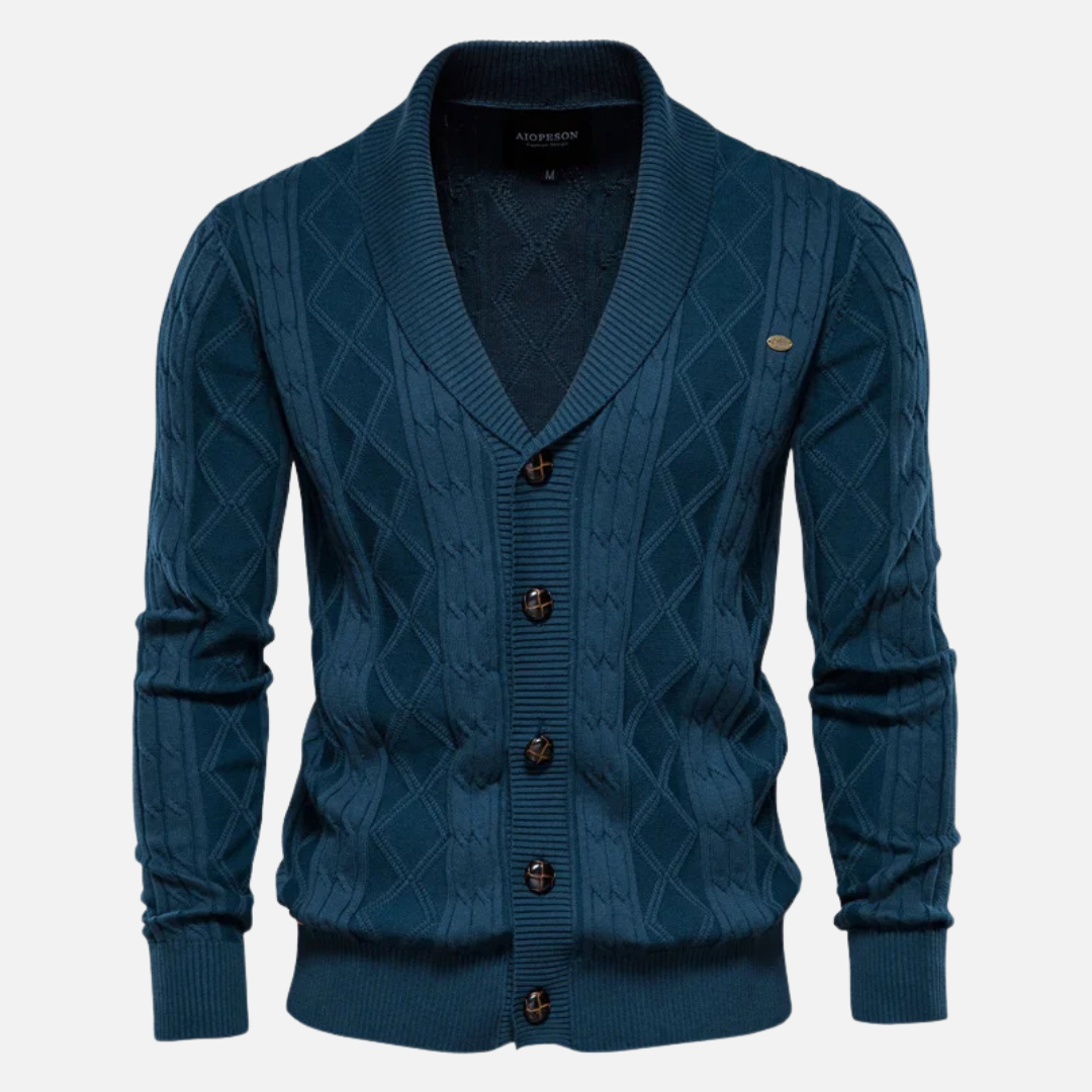 Henry | Men’s Cardigan Argyle Pattern Light Stretch 8