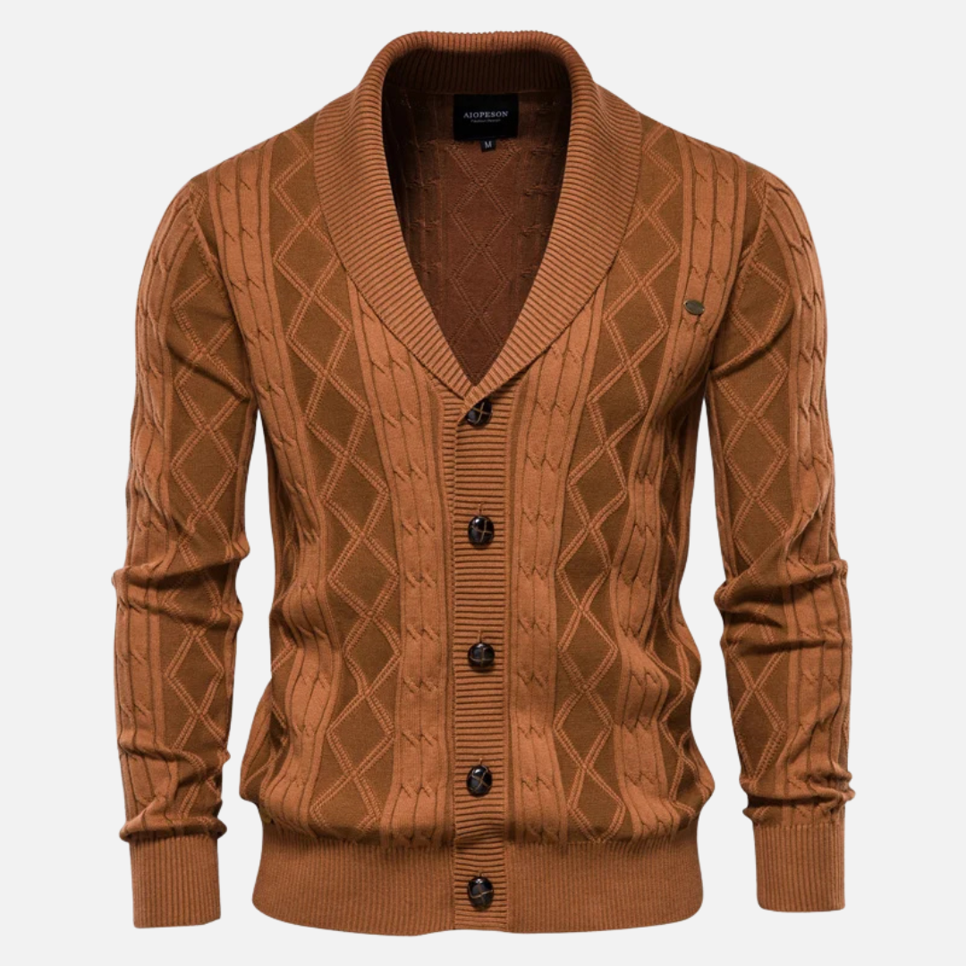 Henry | Men’s Cardigan Argyle Pattern Light Stretch 9