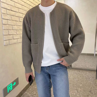 Henry | Men's Cardigan Open Front Textured 4
