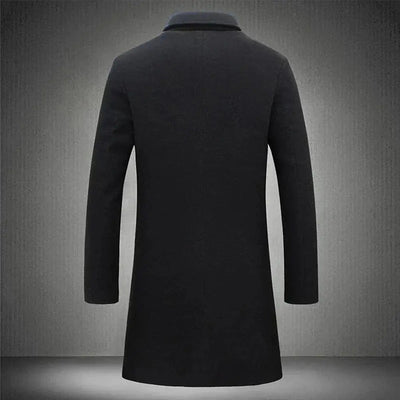 Henry | Men’s Overcoat With Button Closure Mid-Thigh Length 2