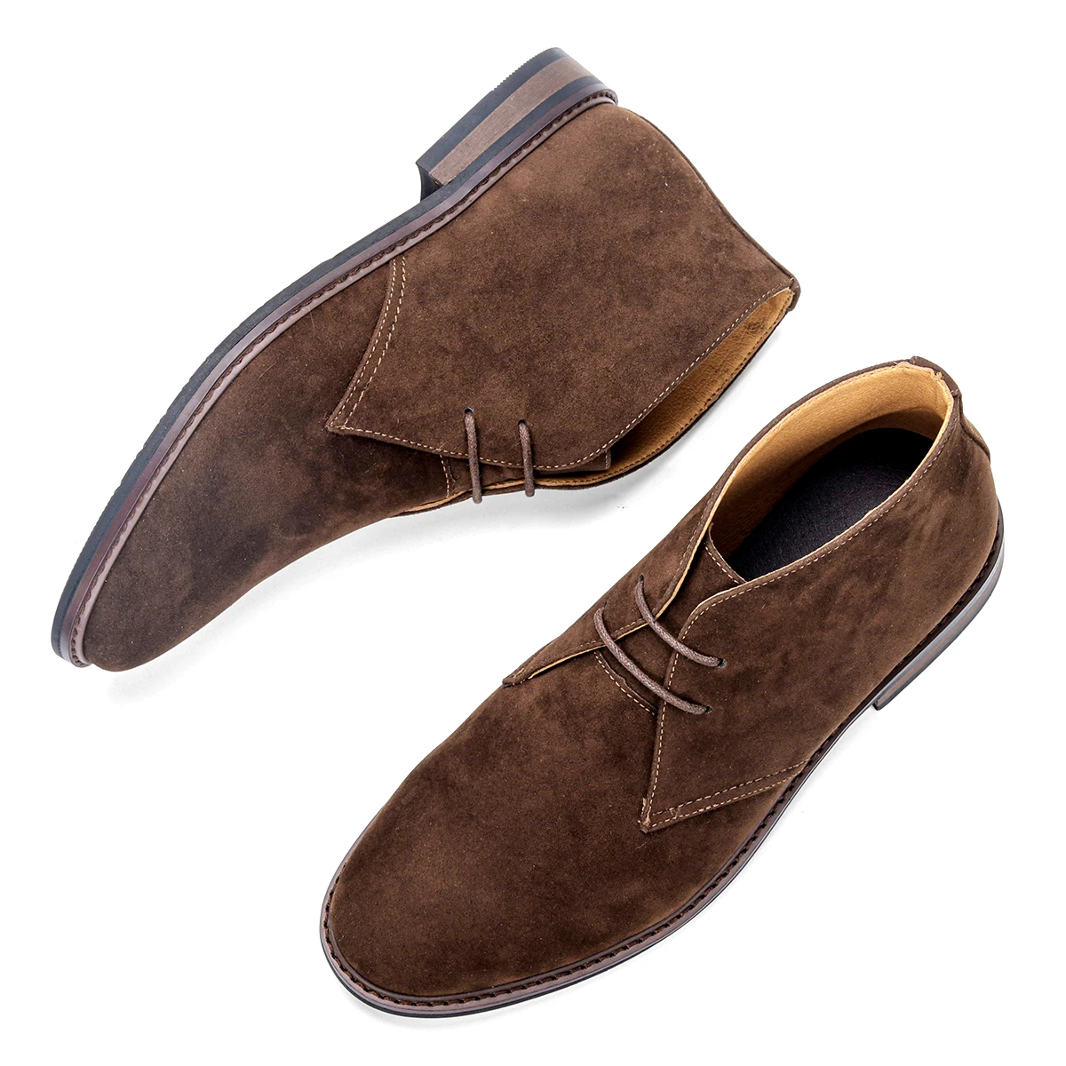 James | Men’s Chukka Boots Ankle Height With Lace-Up Closure 7