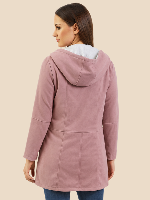 Josie | Women's Hooded Fleece-Lined Winter Coat with Zipper 4
