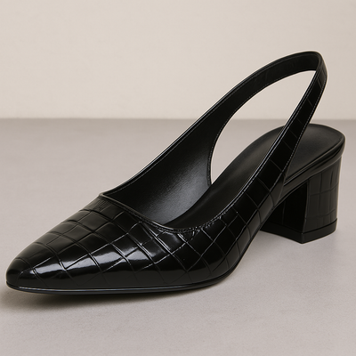 Lara | Slingback Heels Croco-Look 7