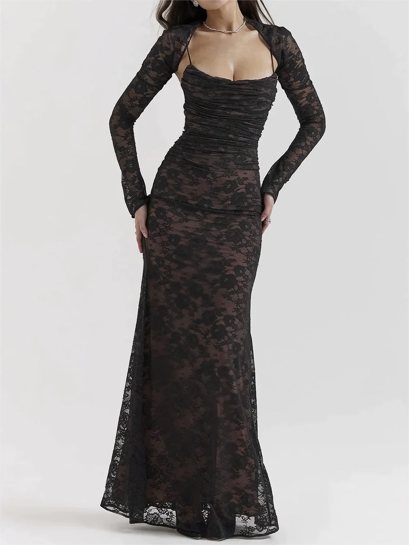 Lena | Maxi Dress With Lace Details 1