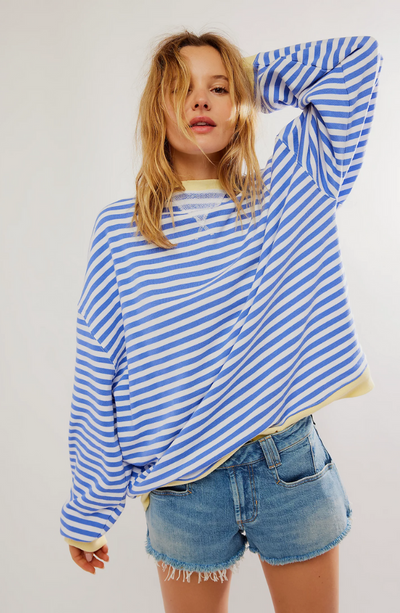 Lena | Women's Oversized Striped Sweater 0