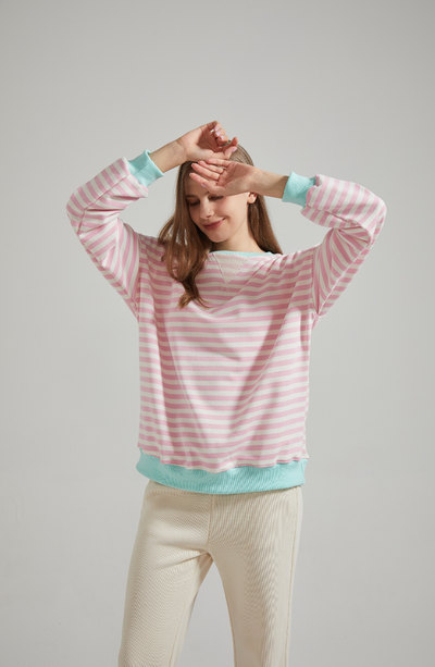 Lena | Women's Oversized Striped Sweater 11
