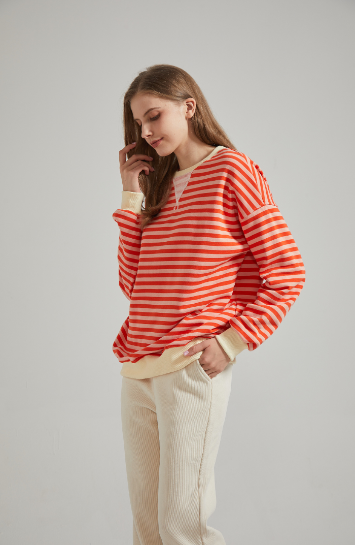 Lena | Women's Oversized Striped Sweater 9