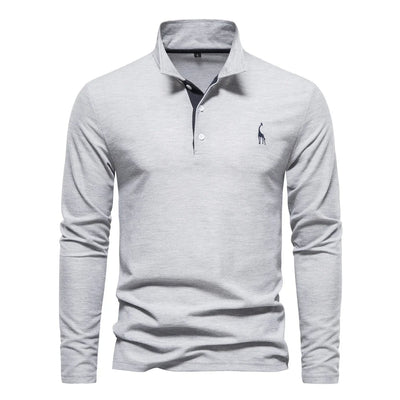 Liam | Long Sleeve Polo Shirt With Buttons 2
