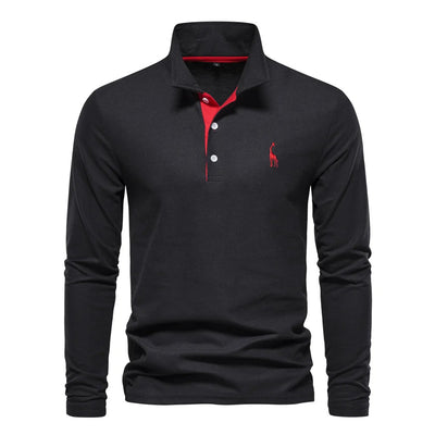 Liam | Long Sleeve Polo Shirt With Buttons 6