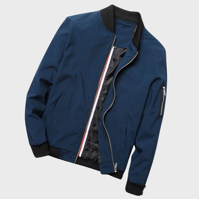 Liam | Men’s Bomber Jacket With Zipper Ribbed Cuffs 1
