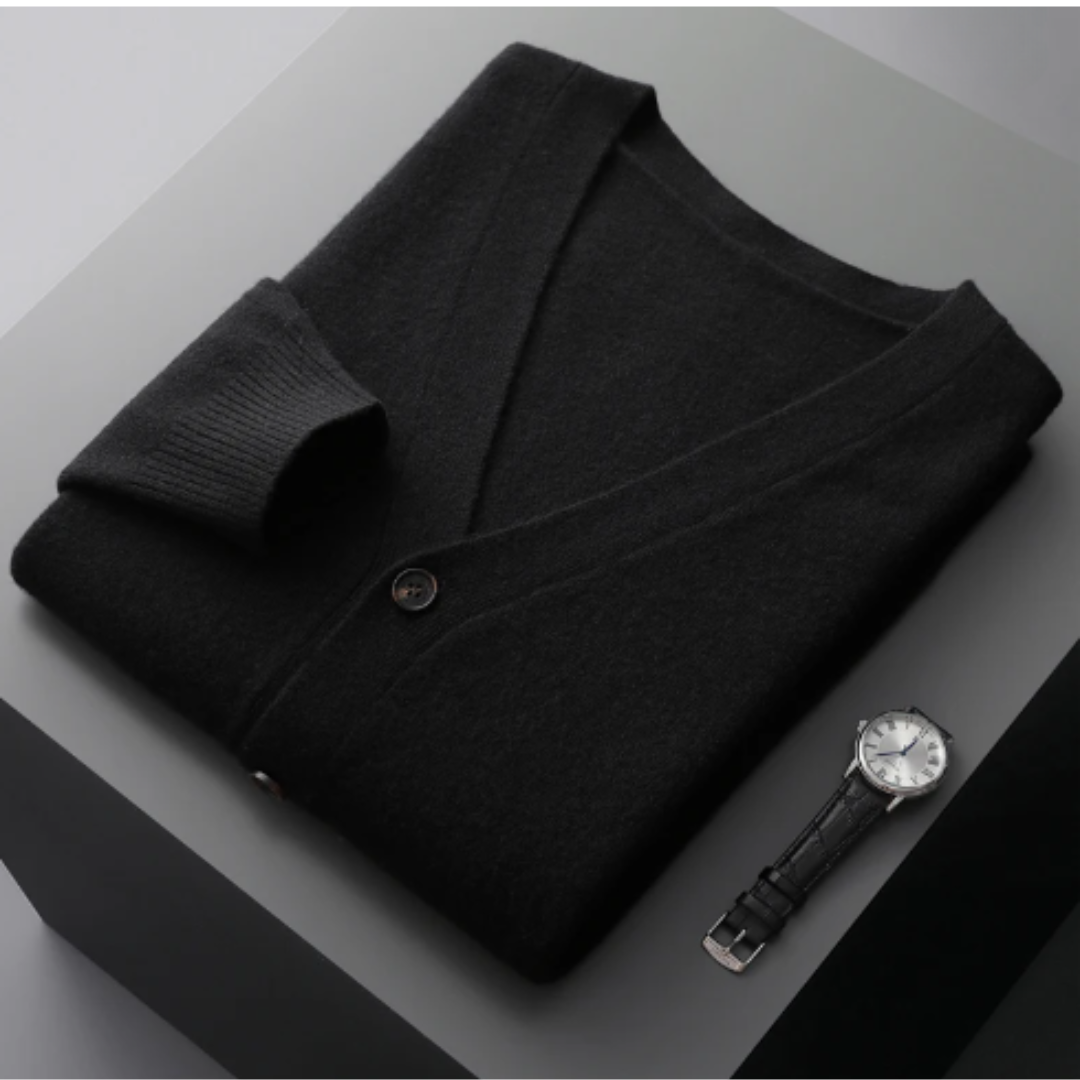 Liam | Men’s Cardigan Open-Front Soft Texture 14