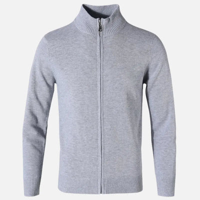 Liam | Men’s Cardigan With Full-Length Zipper Ribbed Texture 2