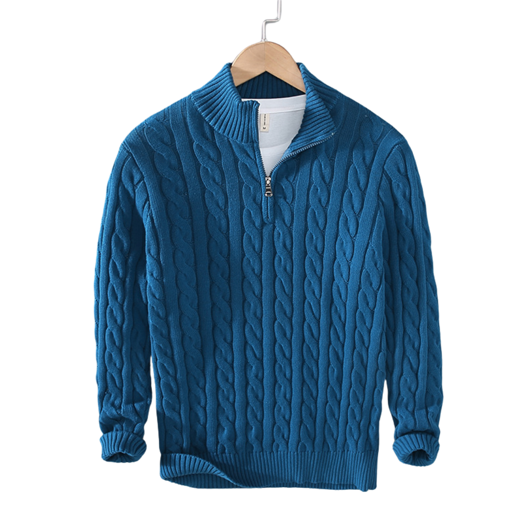 Liam | Men’s Half Zip Sweater High Collar 2