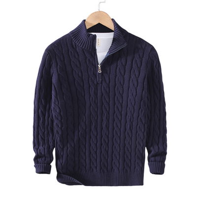 Liam | Men’s Half Zip Sweater High Collar 3