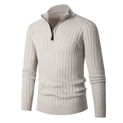 Liam | Men’s Half Zip Sweater With High Collar 0