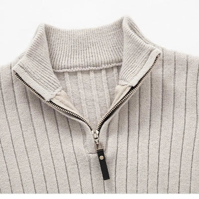 Liam | Men’s Half Zip Sweater With High Collar 2