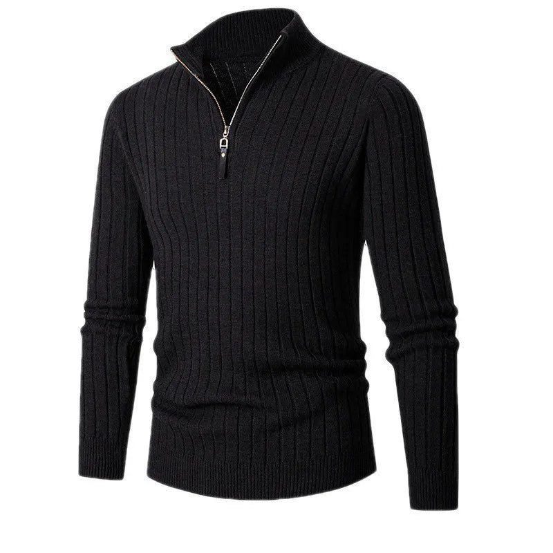 Liam | Men’s Half Zip Sweater With High Collar 7