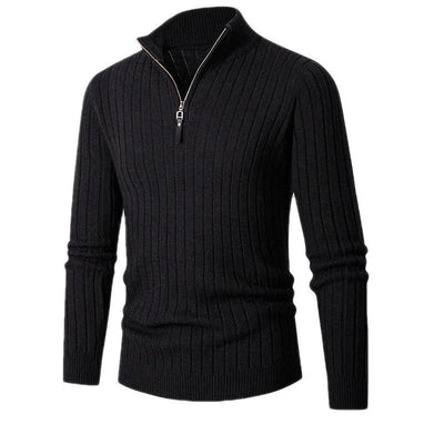 Liam | Men’s Half Zip Sweater With High Collar 7