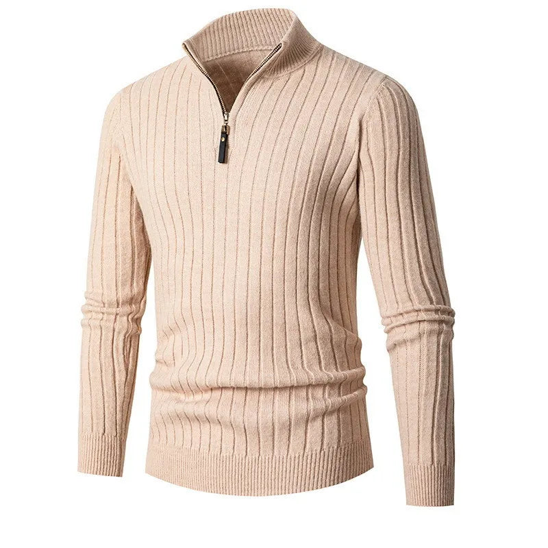 Liam | Men’s Half Zip Sweater With High Collar 8
