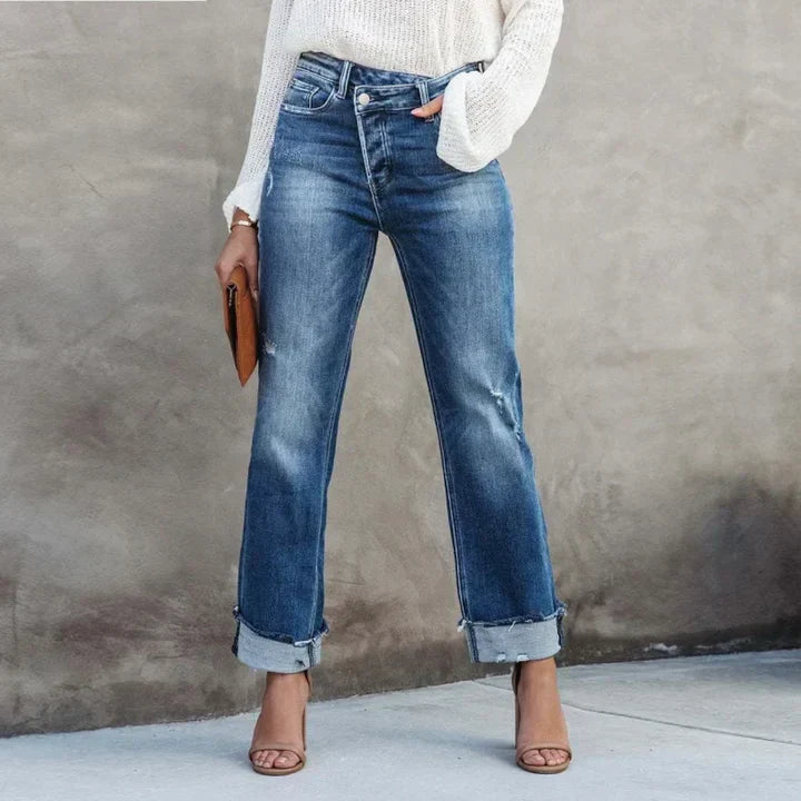 Lily | Women's High-Waisted Relaxed Jeans 0