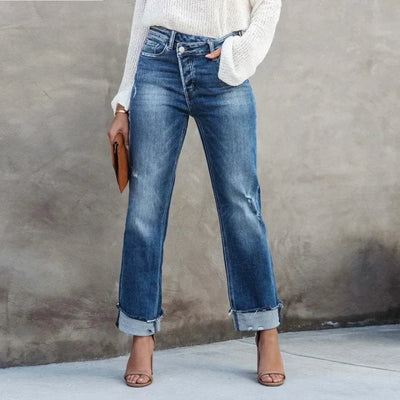 Lily | Women's High-Waisted Relaxed Jeans 0