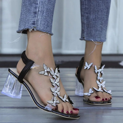 Melina | Women's Black Pumps with Mid Block Heel and Breathable Design 10