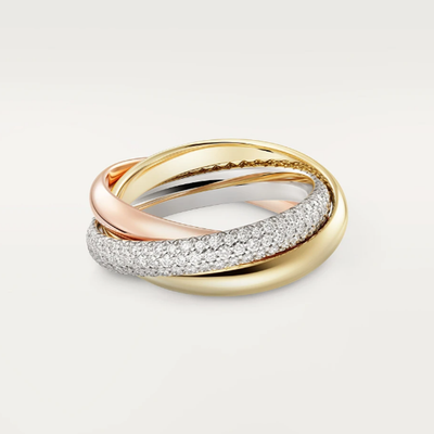 Mia | Trinity Violet Ring in Silver, Gold, and Rose Gold 0