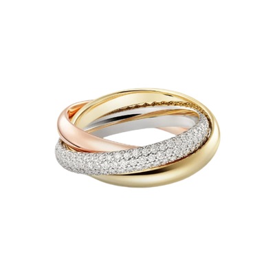 Mia | Trinity Violet Ring in Silver, Gold, and Rose Gold 1
