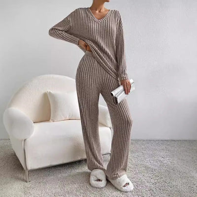 Mia | Women's Ribbed Knit Lounge Set 1