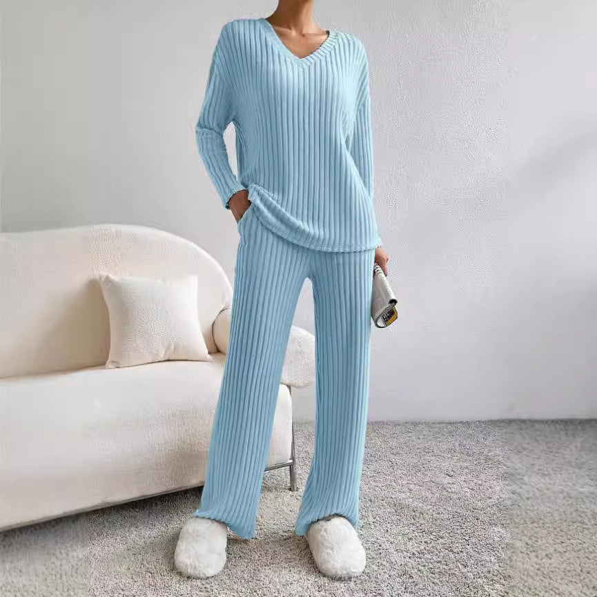 Mia | Women's Ribbed Knit Lounge Set 2
